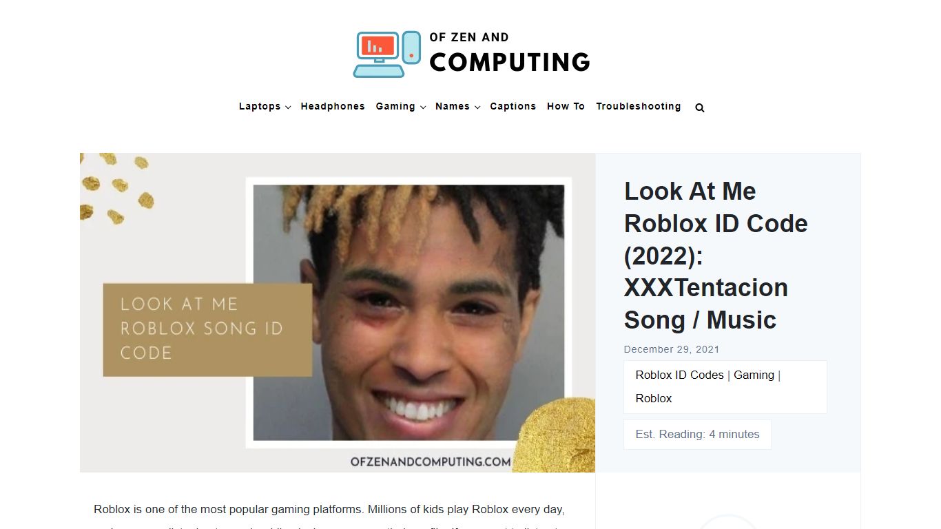 Look At Me Roblox ID Code (2022): XXXTentacion Song / Music