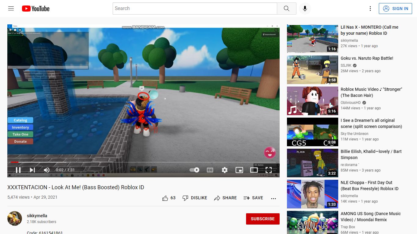 XXXTENTACION - Look At Me! (Bass Boosted) Roblox ID - YouTube